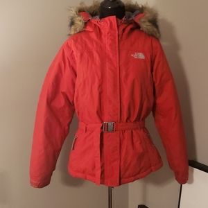 The North Face Goose down jacket, red